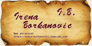 Irena Borkanović vizit kartica